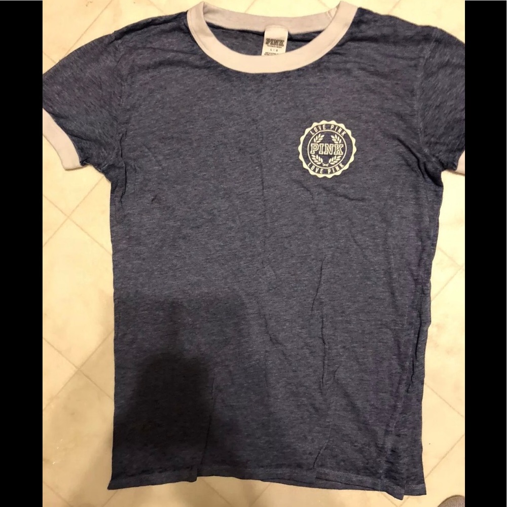 PINK Navy sheer T-shirt!